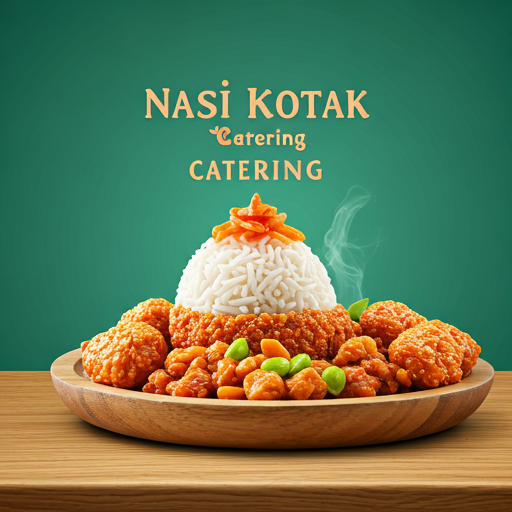 Nasi kotak catering Molagis lengkap dengan nasi kuning, ayam bakar, sambal, dan sayur segar