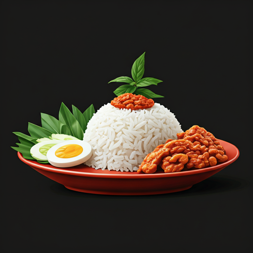 Nasi besek tradisional dibungkus daun pisang dalam keranjang bambu